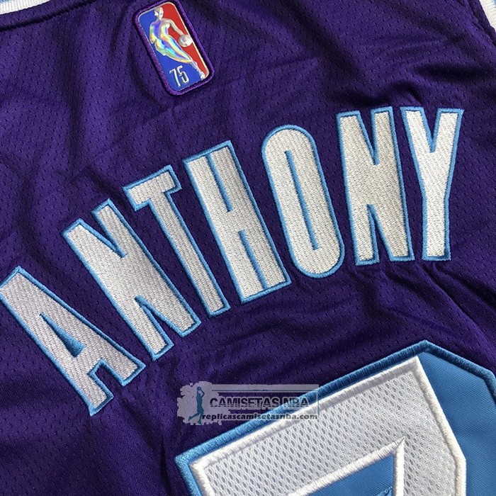 Camiseta Los Angeles Lakers Carmelo Anthony NO 7 Ciudad 2021-22 Violeta